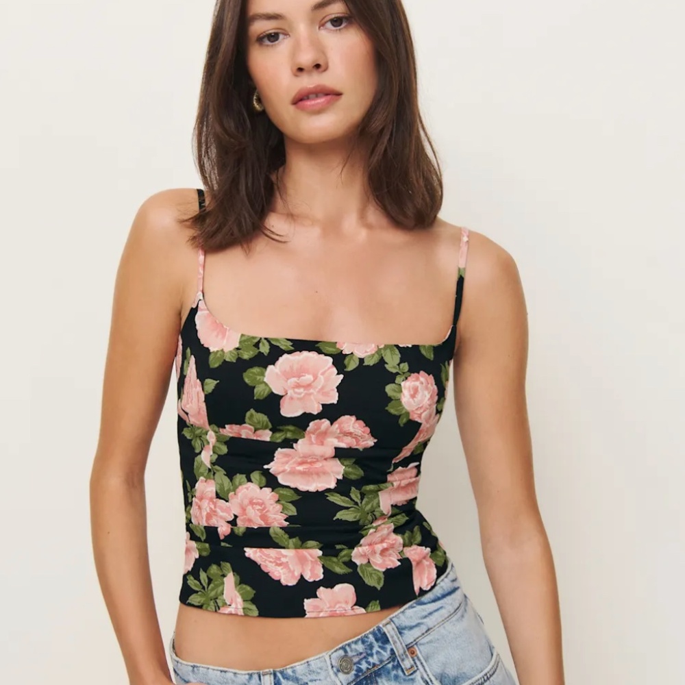 NEW WITH TAGS - Reformation Grace Top Black - Size 6